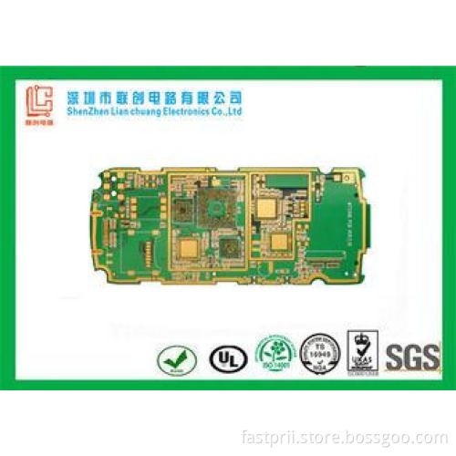 PDA handheld device 1.2mm 8 layer HDI pcb white silkscreen